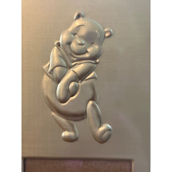 Disney Winnie The Pooh Photo Frame Silver Tone 6.75" x 3" Holds 3 x 3 picture - Picture 2 of 3